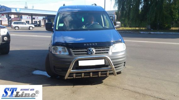 Кенгурятник WT003 (нерж) 60мм, без надписи для Volkswagen Caddy 2004-2010 гг | Зображення 2