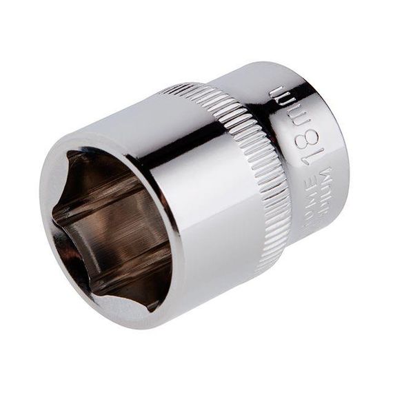 Головка шестигранна STORM 3/8", 18 мм, Cr-V INTERTOOL ET-0418