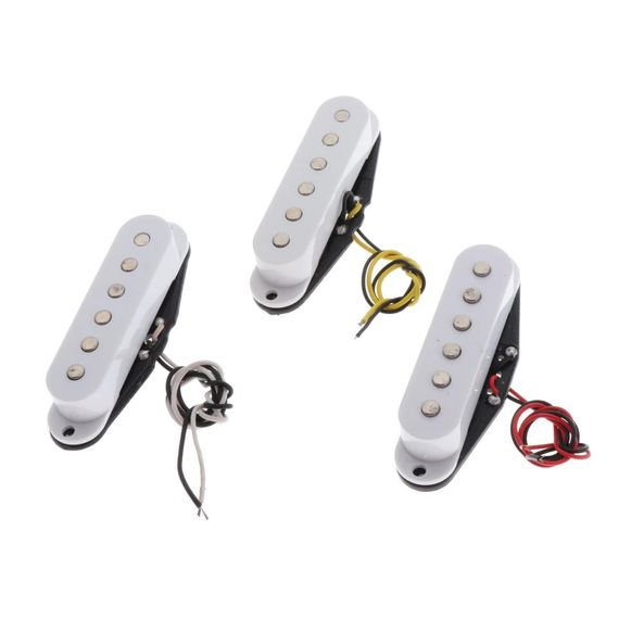 Set білих синглів датчики Келеміка для електрогітари Fender Stratocaster squer Cort Ibanes Shur LTD ESP | Зображення 4