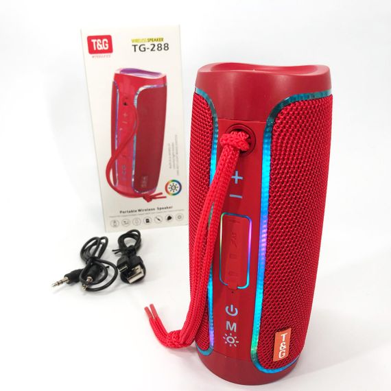 Портативна Bluetooth колонка з підсвічуванням LED TG288. YE-818 Колір: червоний | Зображення 3