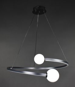 Люстра світлодіодна підвісна LED світильник для квартири на стелю лед 27340 Чорний 40-150х60х60 см.