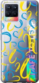 Чехол на Realme 8 Сердца UA "5292u-2303-17620"