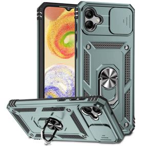 Ударостійкий чохол Camshield Serge Ring для Samsung Galaxy A04 TPU+PC, Шторка на камеру, Зелений