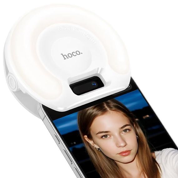Портативна лампа для селфі Hoco K160 Olas 400 mAh White | Зображення 2