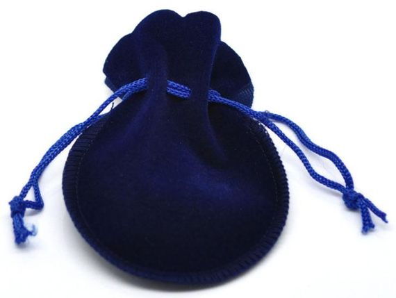 Подарочный бархатный мешочек Round - Blue