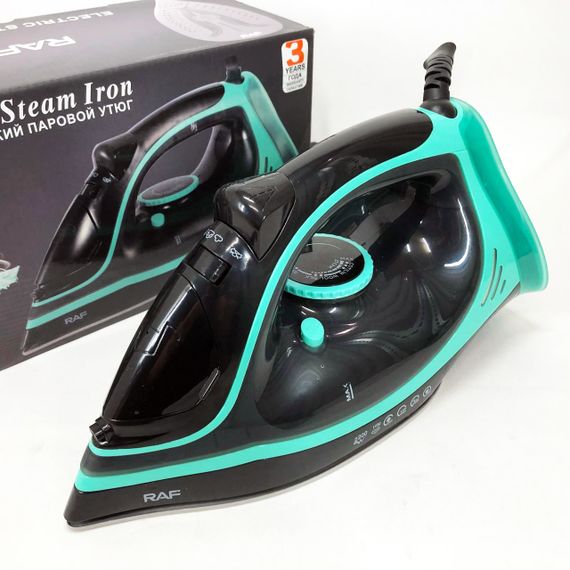 Електрична праска з керамічним покриттям RAF R.1250 2200 Вт, Парова праска для дому стаціонарна LY-21