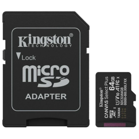 Kingston MICRO SDXC 64GB UHS-I W/ADAPTER Модуль флеш-пам'яті - Накопичувачі
