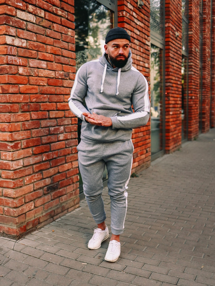 Костюм Лампас Зима серо-белый S L, серо-белый