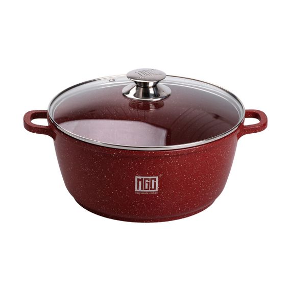 Набір із трьох алюмінієвих каструль із товстим дном та кришками з антипригарним покриттям MGC HP-4-408 | Зображення 1