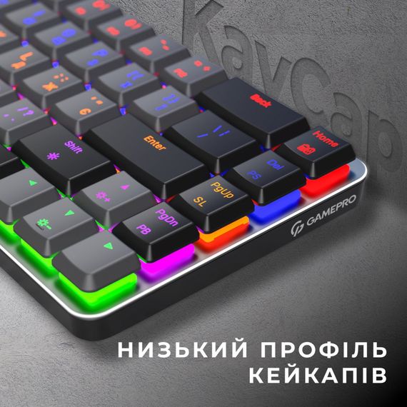 Клавіатура GamePro MK122R Red Swich Low Profile Wireless Dark Gray (MK122R) | Зображення 4