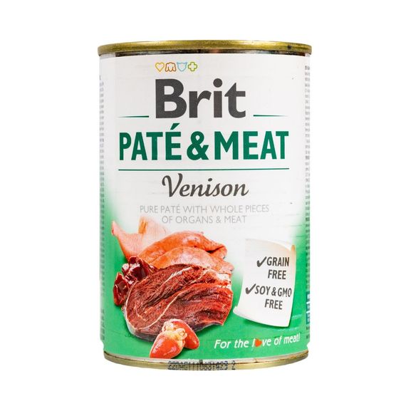 Влажный корм Brit Care Pate &amp; Meat для собак, с олениной, 400 г
