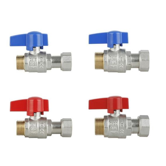 Комплект прямих кранів Thermo Alliance Standart 1/2" ВН -3/4" ВЗ з накидною гайкою для під'єднання котла TAS262RBW1520 | Зображення 3