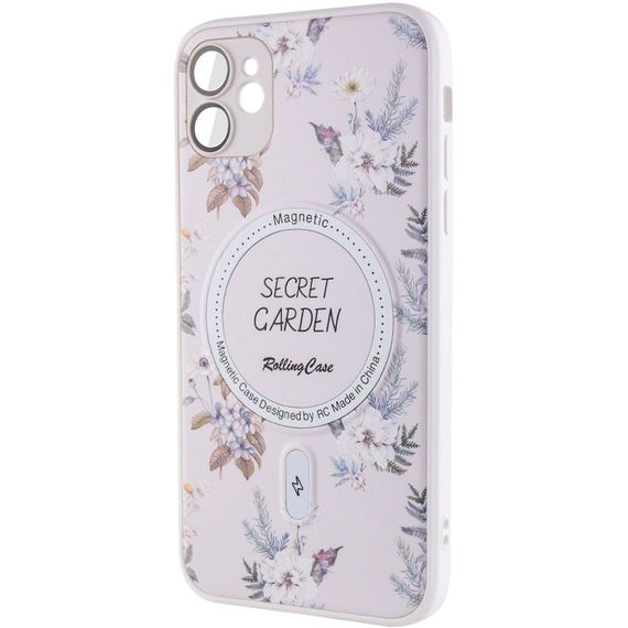 TPU+PC чохол Secret Garden with MagSafe для Apple iPhone 12 (6.1") White | Зображення 2