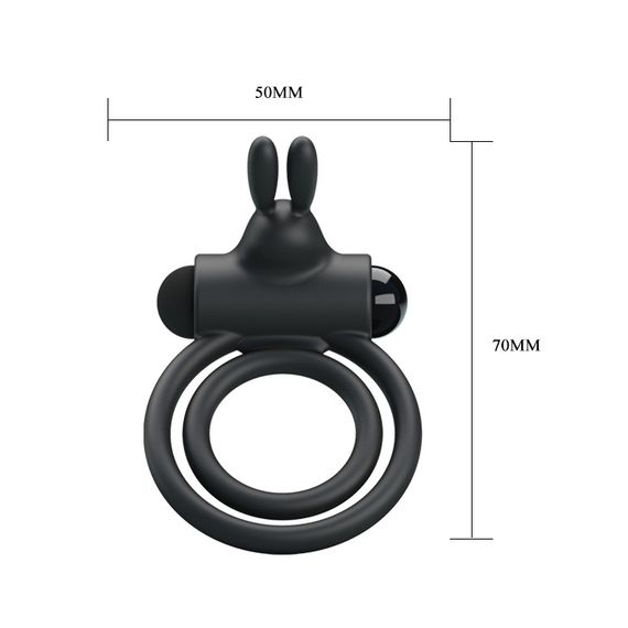 Эрекционное кольцо - Pretty Love Osmond Cock Ring Black sexstyle | Зображення 5