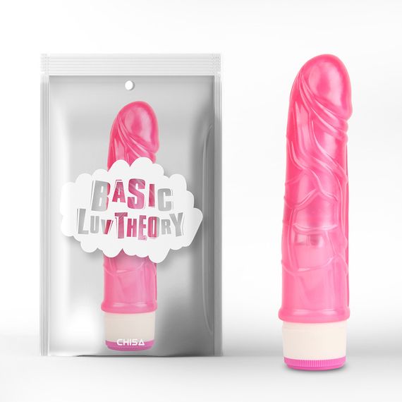 Вібратор реалістичний на батареях Chisa Basic Luv Theory Stud Rod, рожевий, 17.5 см Sex Aura