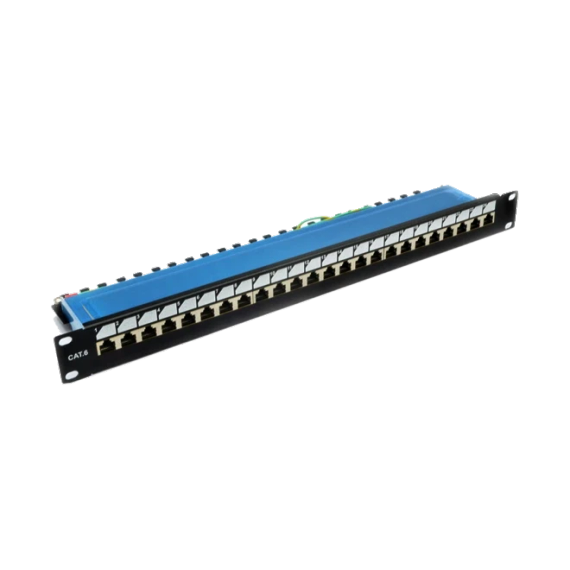 EPNew 6PLDN-F24BK Патч-панель 19" 24xRJ-45 FTP, кат. 6, dual type, EPNew - Серверні аксесуари