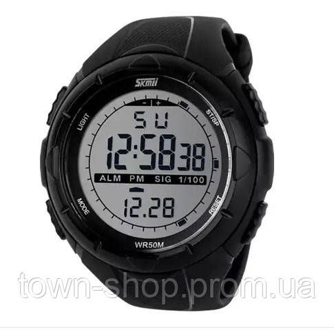 Мужские часы SKMEI 1025BK ARMY BLACK, часы тактические противоударные. Цвет: черный