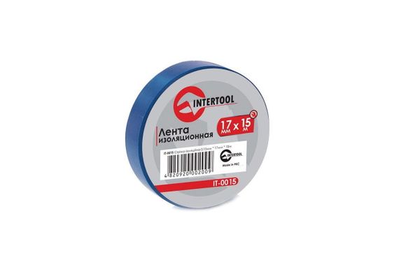 Лента изоляционная Intertool - 15 м синяя (IT-0015) | Зображення 1