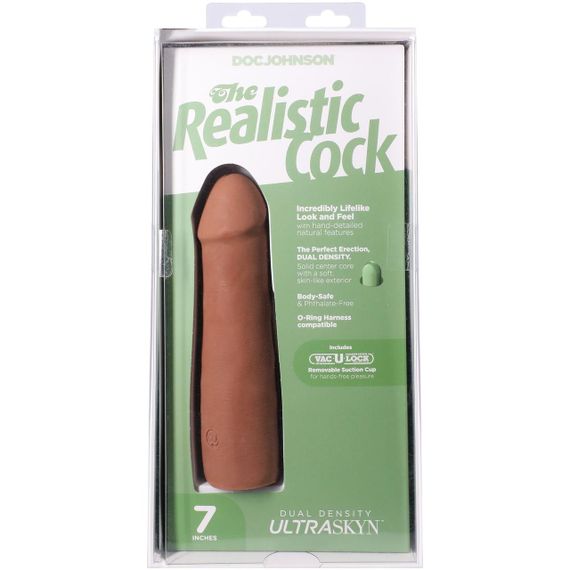 Фалоімітатор Doc Johnson The Realistic Cock ULTRASKYN - 7 Inch Caramel Sex Aura | Зображення 9