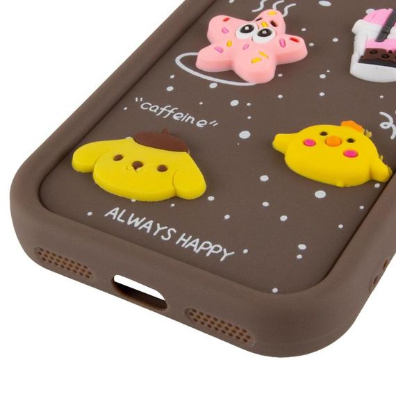 Чехол TPU Toys Case with Ears для Apple iPhone 16e (6.1") Brown | Зображення 4