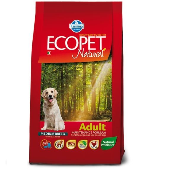 Сухий корм із куркою для собак середніх порід Farmina Ecopet Natural Adult Medium, 2.5 кг