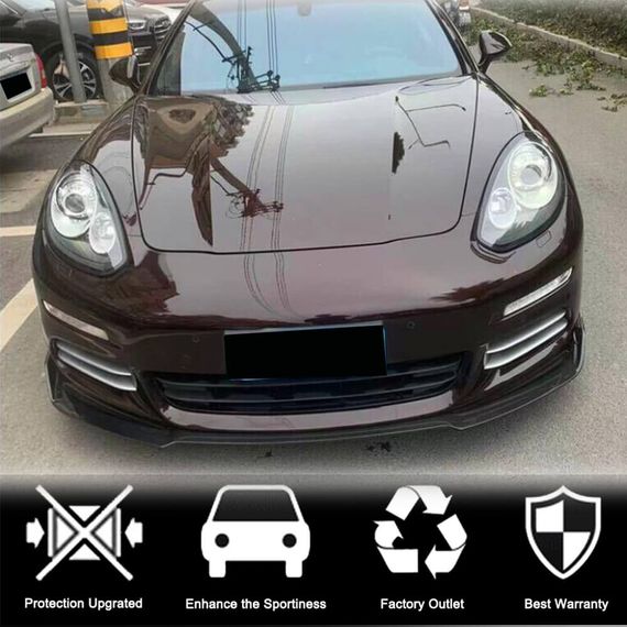 Передний бампер Лип-спойлер (для Base 2013-2016, Карбон) для Porsche Panamera | Зображення 2