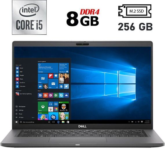 Ультрабук Б-класс Dell Latitude 7410 / 14" (1920x1080) IPS / Intel Core i5-10210U (4 (8) ядра по 1.6 - 4.2 GHz) / 8 GB DDR4 / 256 GB SSD M.2 / Intel UHD Graphics / WebCam / Windows 10 б/у