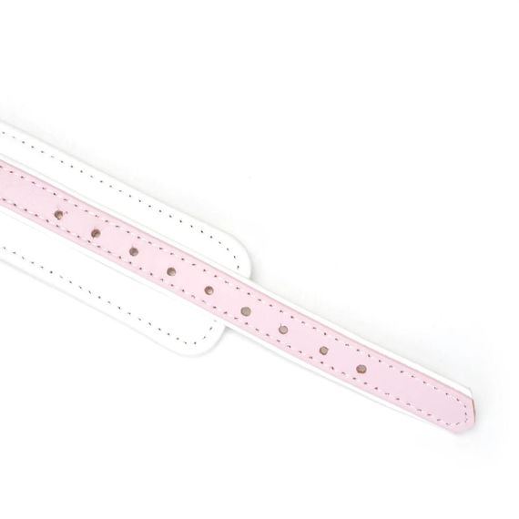 Ошейник с поводком Liebe Seele White & Pink Fairy Goat Leather Collar sexstyle | Зображення 4