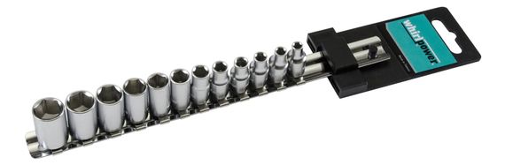 Набір головок Whirlpower 1/4" 4-13 мм (12 шт)