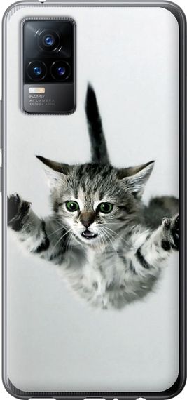 Чехол на Vivo V21E Летящий котёнок "2322u-2375-17620"
