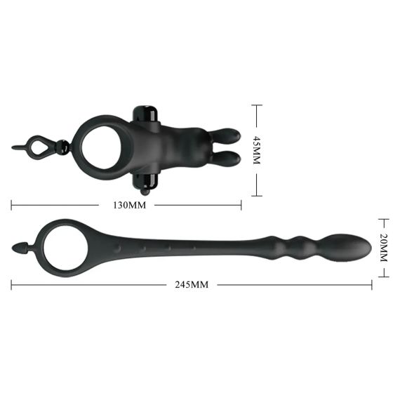 Эрекционное вибро кольцо с анальным стимулятором Pretty Love - VIBRATION PENIS SLEEVE V, BI-2102131 sexstyle | Зображення 18