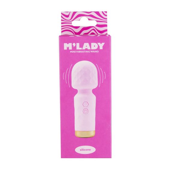Вібромасажер M’Lady Mini Vibrating Wand Pink Sex Aura | Зображення 3