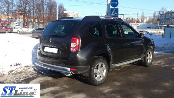 Задня дуга пряма (нерж.) для Renault Duster 2008-2017 рр | Зображення 1