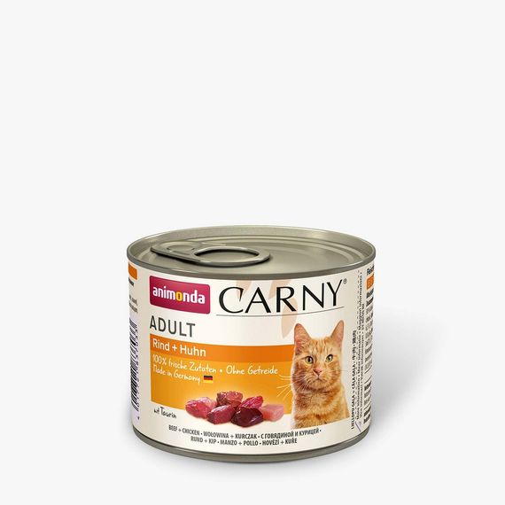 Корм Animonda Carny Adult Beef and Chicken влажный с говядиной и курицей для взрослых котов 200 гр