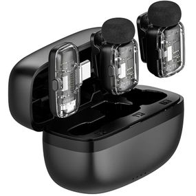 Петличний бездротовий мікрофон WIWU WM008 Dual-mic ANC Type-C Black