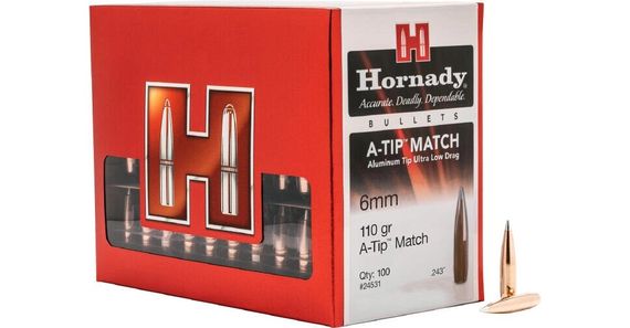 Куля Hornady A-TIP Match кал. 6 мм маса 110 гр (7.3 г) 100 шт