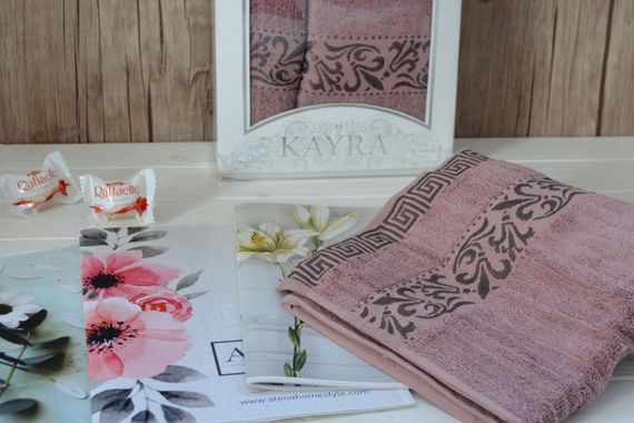 Набір махрових рушників Kayra Premium Lilia 2 шт: 50х90 см, 70х140 см | Зображення 6