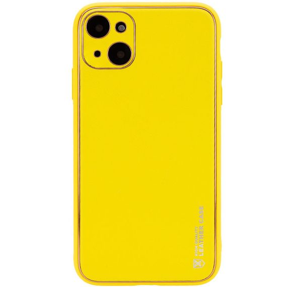 Шкіряний чохол Xshield для Apple iPhone 14 Plus (6.7") Жовтий / Yellow