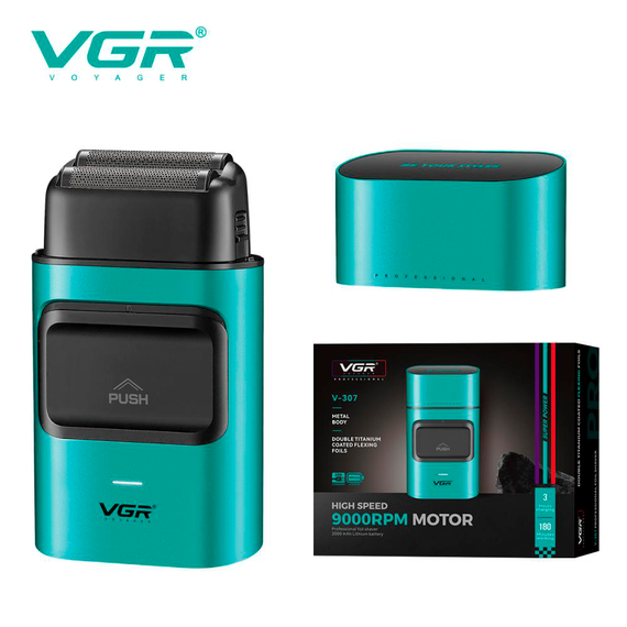 Электробритва VGR V-307 GREEN шейвер, двойное лезвие, 2000mAh, 9000 RPM | Зображення 5