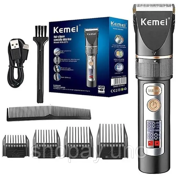 Аккумуляторная машинка для стрижки волос Kemei KM-5073