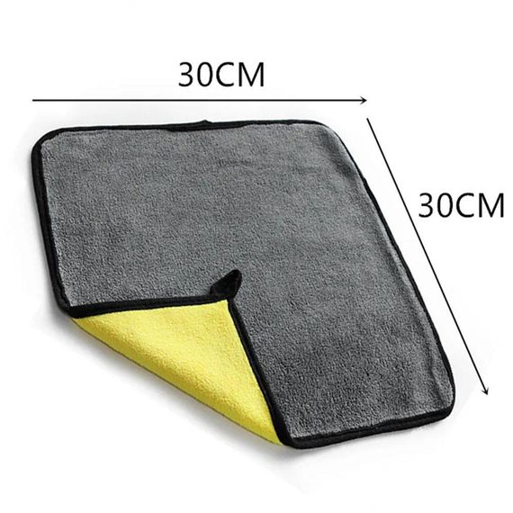 Двосторонній рушник з мікрофібри для авто (30х30см) / Мікрофібровий рушник для полірування автомобіля / Авторушник | Зображення 9