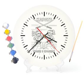 Дитячий набір для творчості годинник-розмальовка Карате 30 см (Г0032)