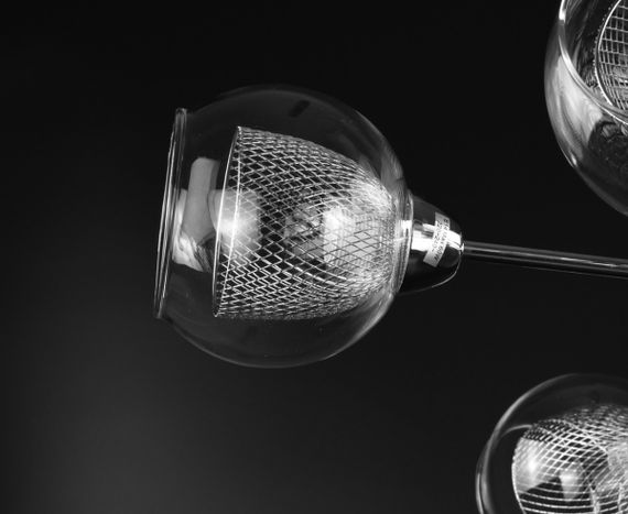 Люстра стельова на 6 лампочок 26197 Хром 22х66х66 см. | Зображення 3