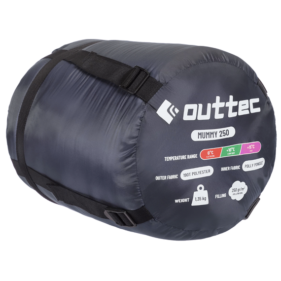 Спальний мішок кокон Outtec Mummy демісезон синій | Зображення 6