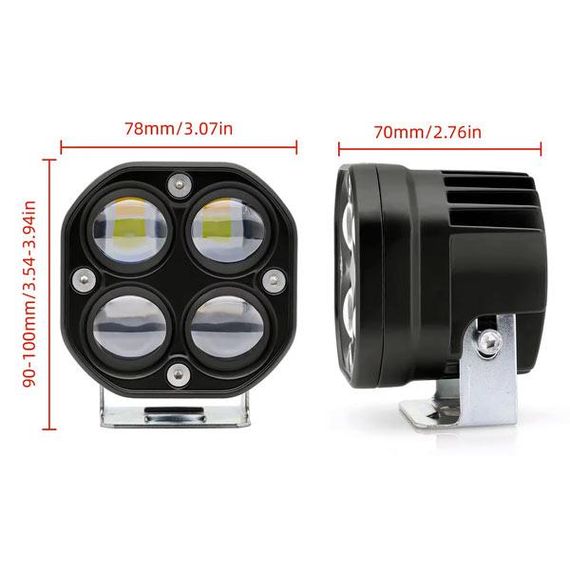 LED фара 40W 3D-лінзи 4х10W Cree діоди 12-24V | Зображення 3