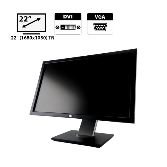 Монітор Dell P2210f / 22" (1680x1050) TN / DVI, VGA б/в