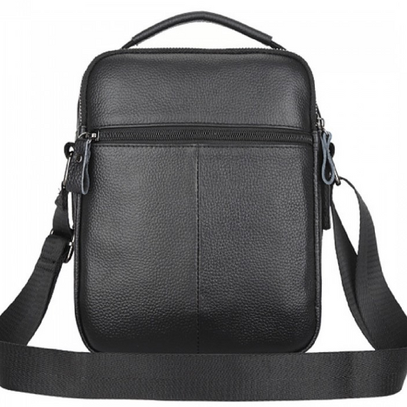 Шкіряна чоловіча чорна сумка-барсетка з ручкою Tiding Bag 73957 | Зображення 9