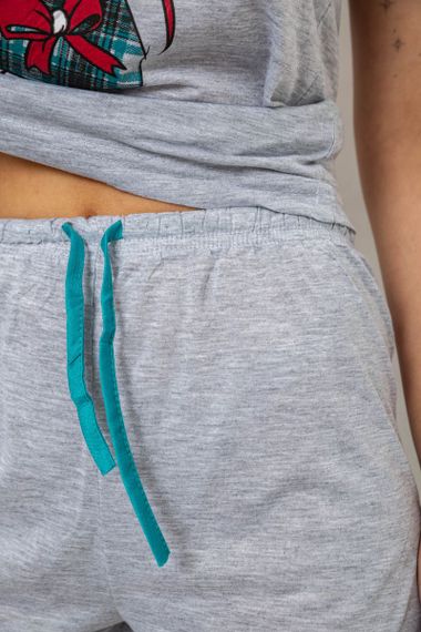 Пижама женская с принтом  -уценка, цвет серо-бирюзовый, 238RB40-U-10 | Зображення 5