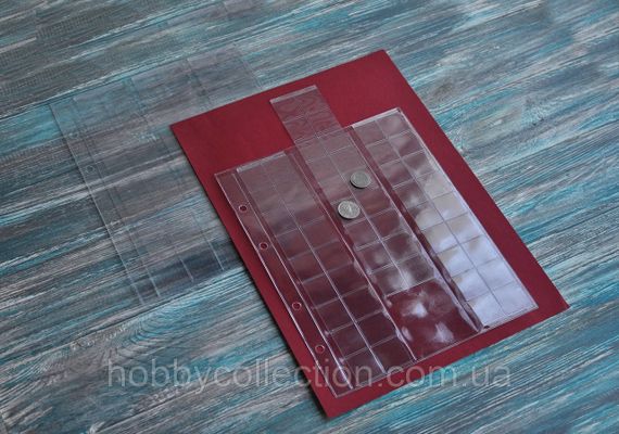 Лист на монети 200*250мм (Optima) 9х6 - M54 на монети до 20 mm (25х25 мм)