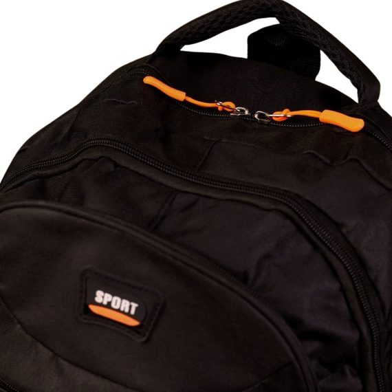 Рюкзак чорный вместительный SportBag. Рюкзак повседневный, молодежный, качественный | Зображення 4